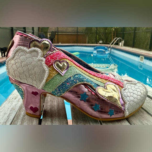 Irregular Choice “Summer Of Love”Shoes~Pink Women’s Size 39 - Picture 7 of 12